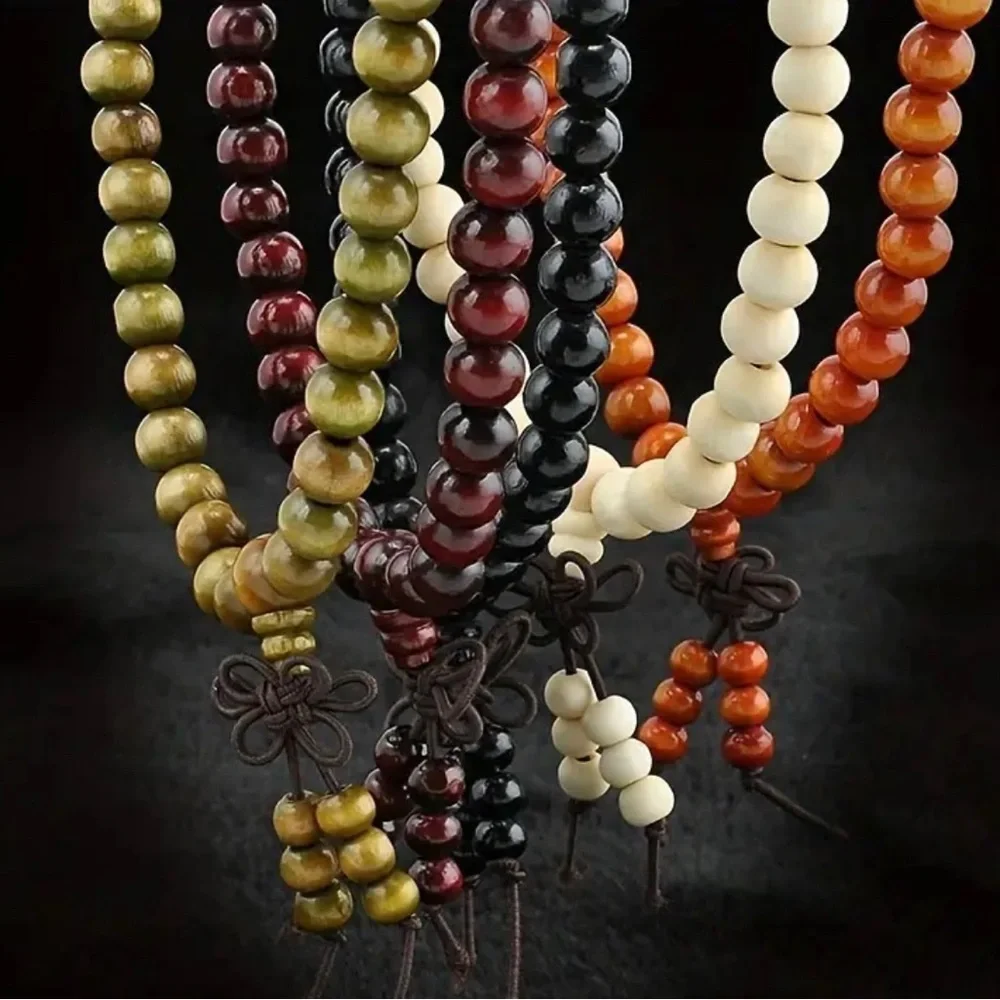 1 PC Unisex Exquisite 108 Wooden Beads Islamic Ramadan Eulogy Rosary - Picture 3 of 6